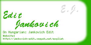 edit jankovich business card